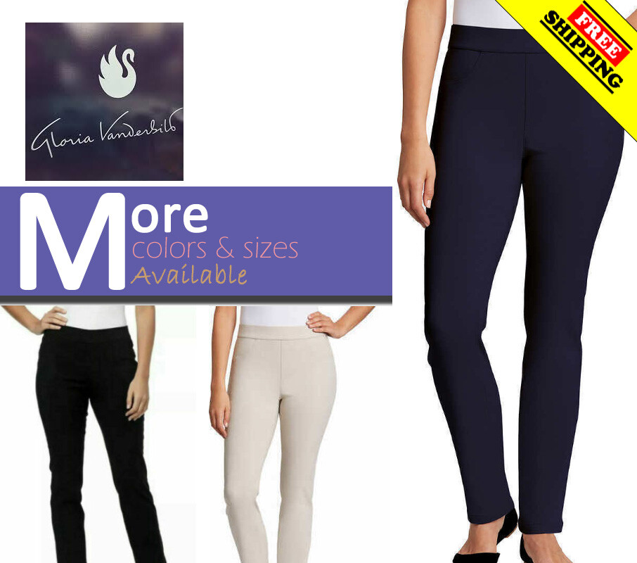 gloria vanderbilt all around slimming effect black pants